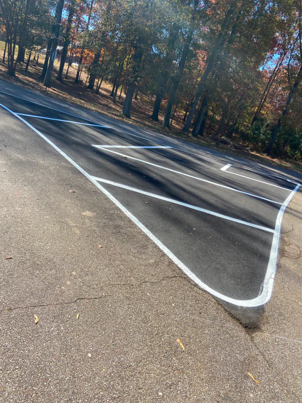 Fresh Sealcoat with New Striping