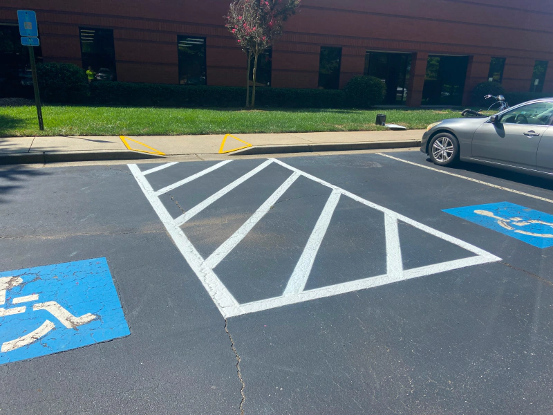 ADA Handicap Crosshatch Markings