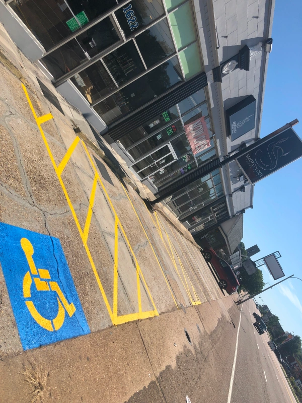 Handicap Parking Yellow Markings