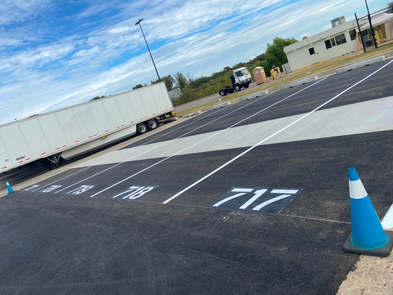 Numbered Commercial Parking Spaces
