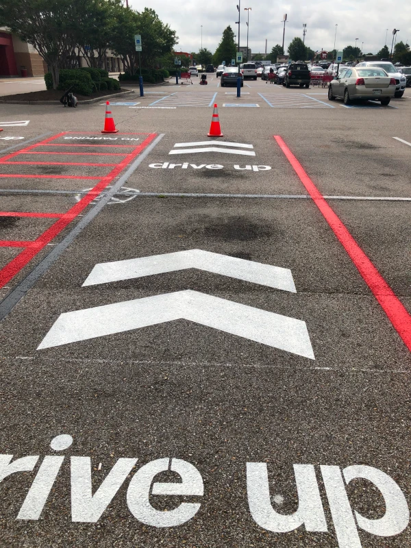 Drive Up Directional Markings