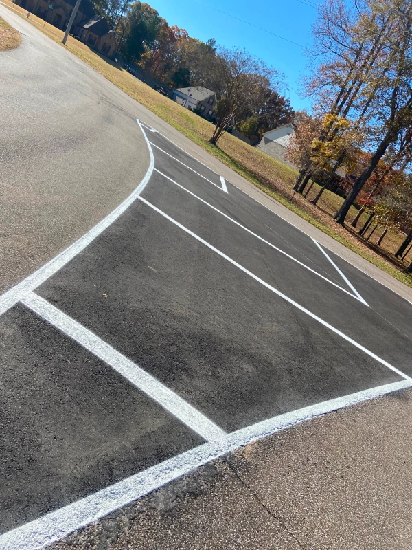 Park Area Fresh Lot Striping