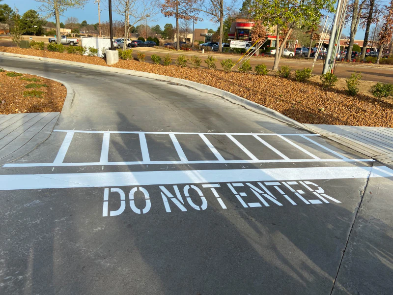 Do Not Enter Crosshatch Marking