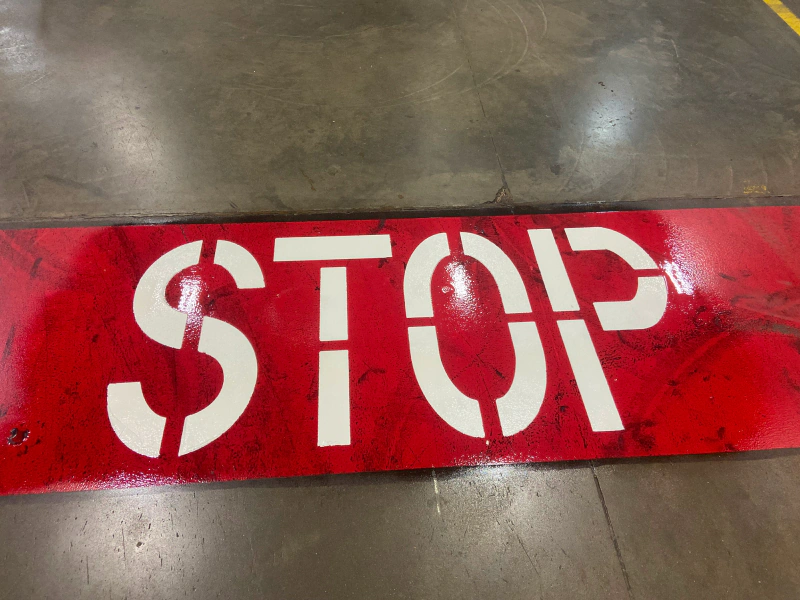 Warehouse Stop Stencil